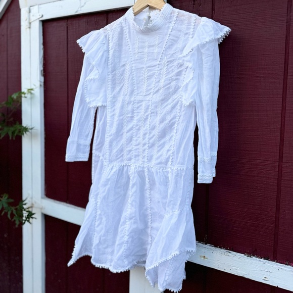 Isabel Marant Étoile Alba Ruffle-Trimmed Embroidered Dress - Picture 10 of 16